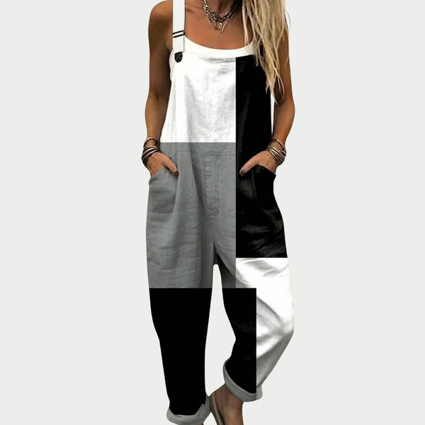 Bequeme bedruckte Latzhose