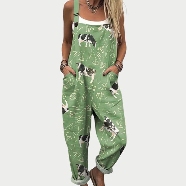 Bequeme bedruckte Latzhose