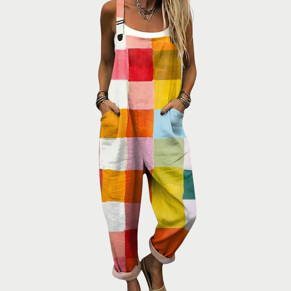 Bequeme bedruckte Latzhose