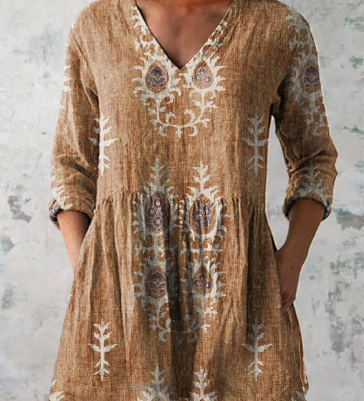 Elise | Lange Bluse mit V-Ausschnitt