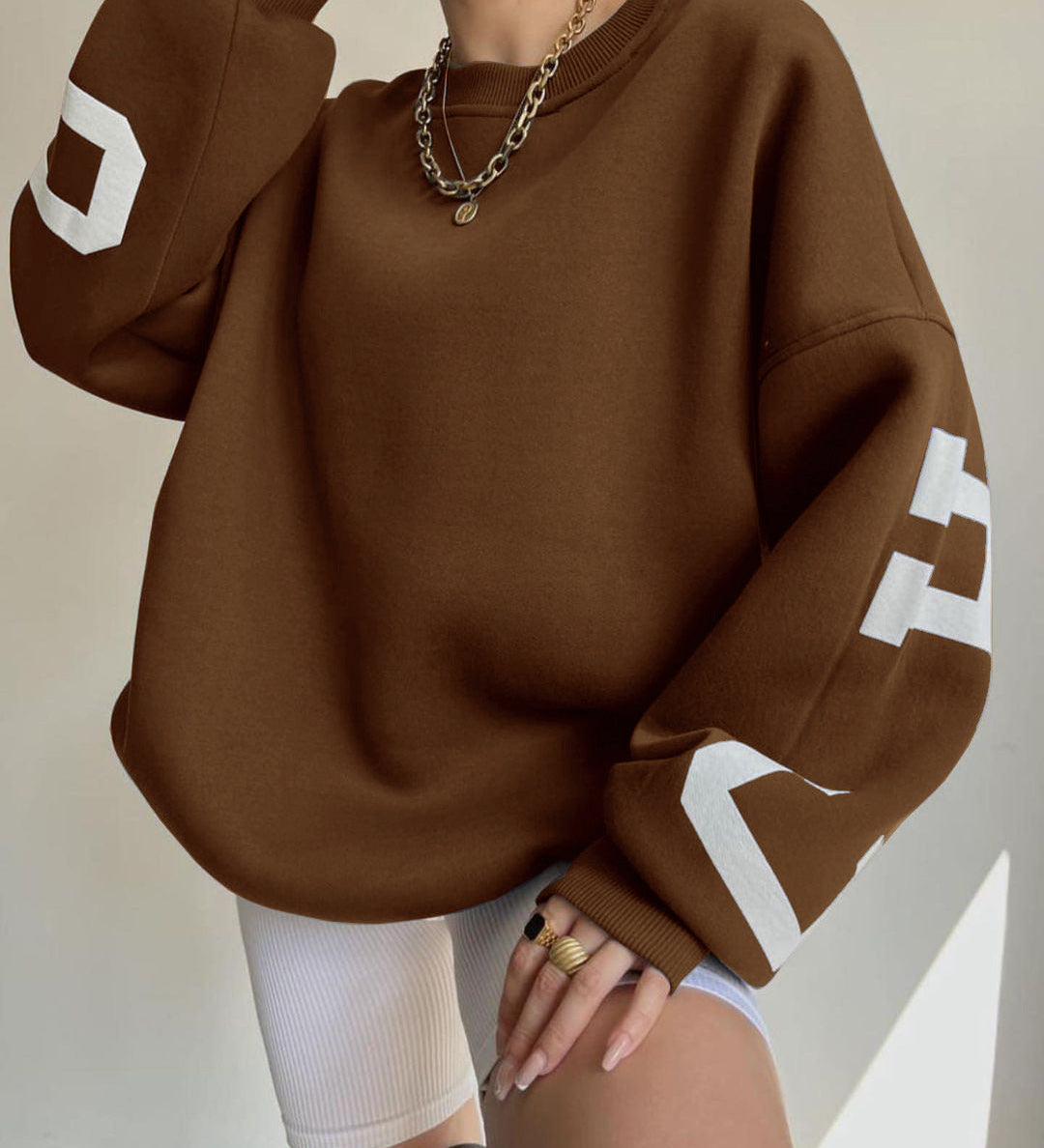 Gisele | Oversize-Pullover mit grafischem Druck