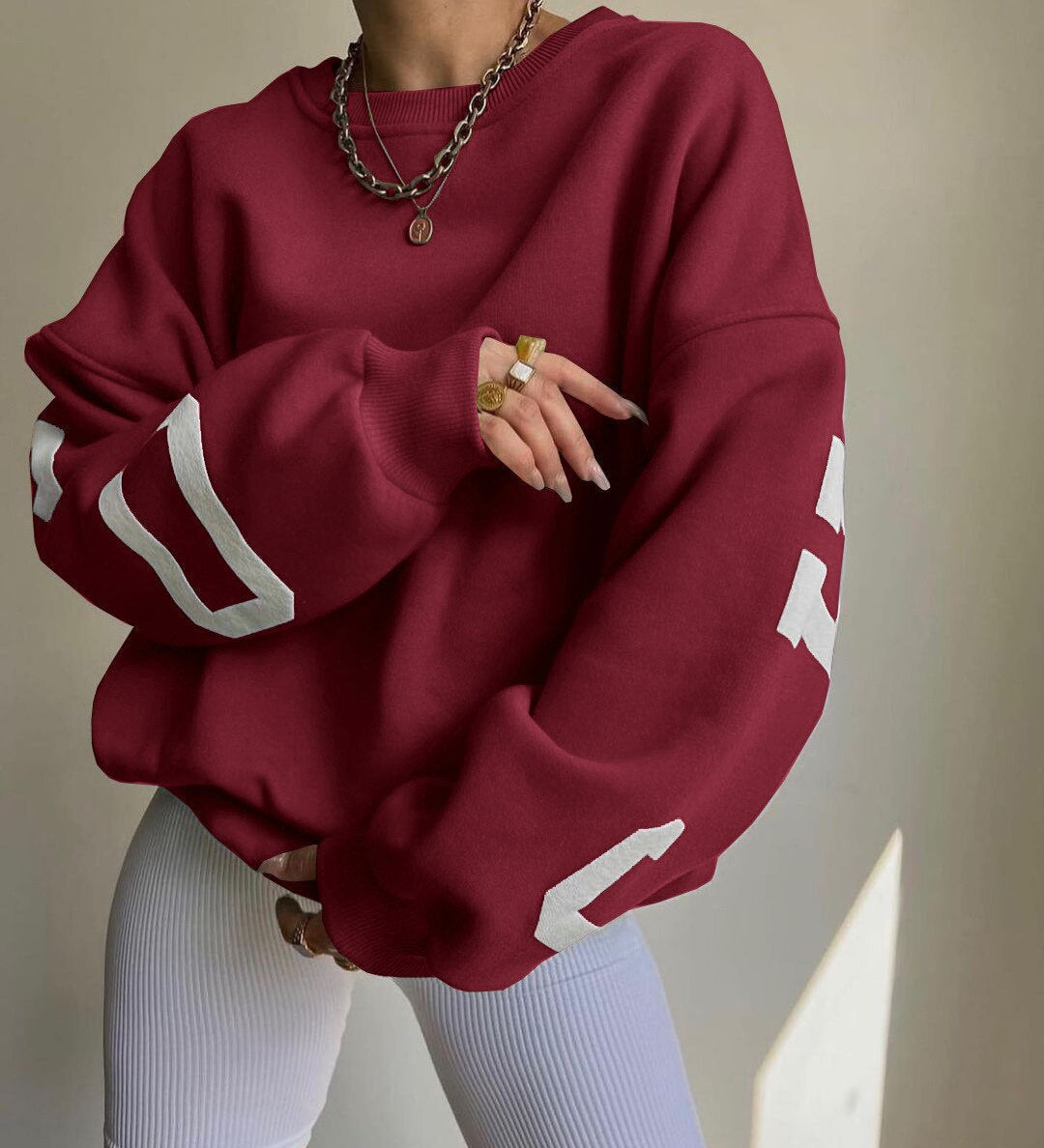 Gisele | Oversize-Pullover mit grafischem Druck