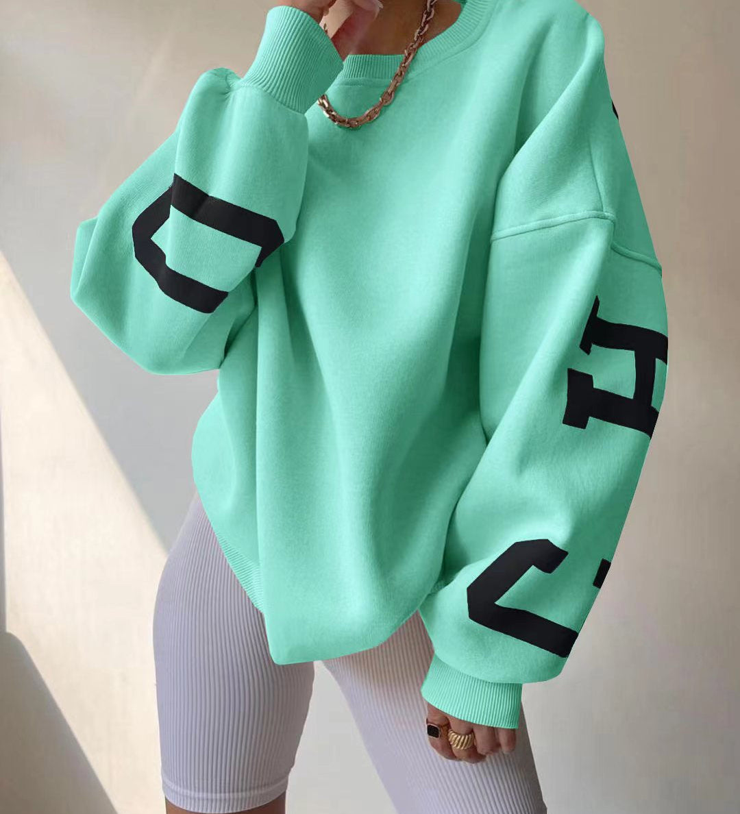 Gisele | Oversize-Pullover mit grafischem Druck