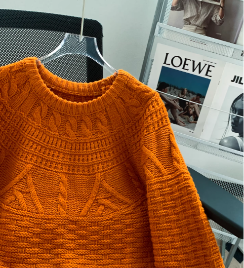 Olympe | Pull Torsade mit Rundhalsausschnitt