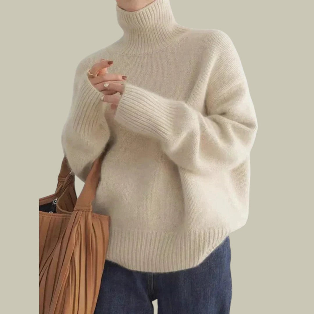 Rachelle | Pullover mit hohem Kragen aus Wollmischung
