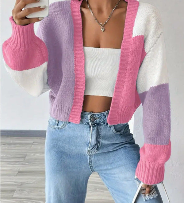 Lucile | Cardigan Court Colorblock Boutonne