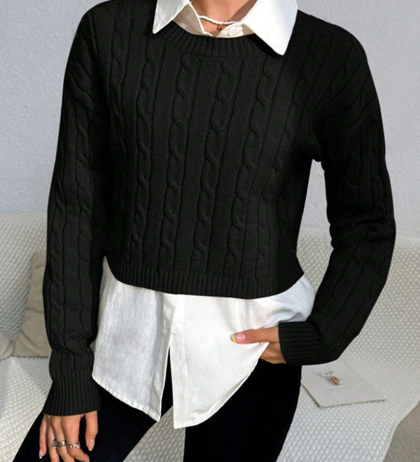 Oceane | Kurzer Zopfpullover