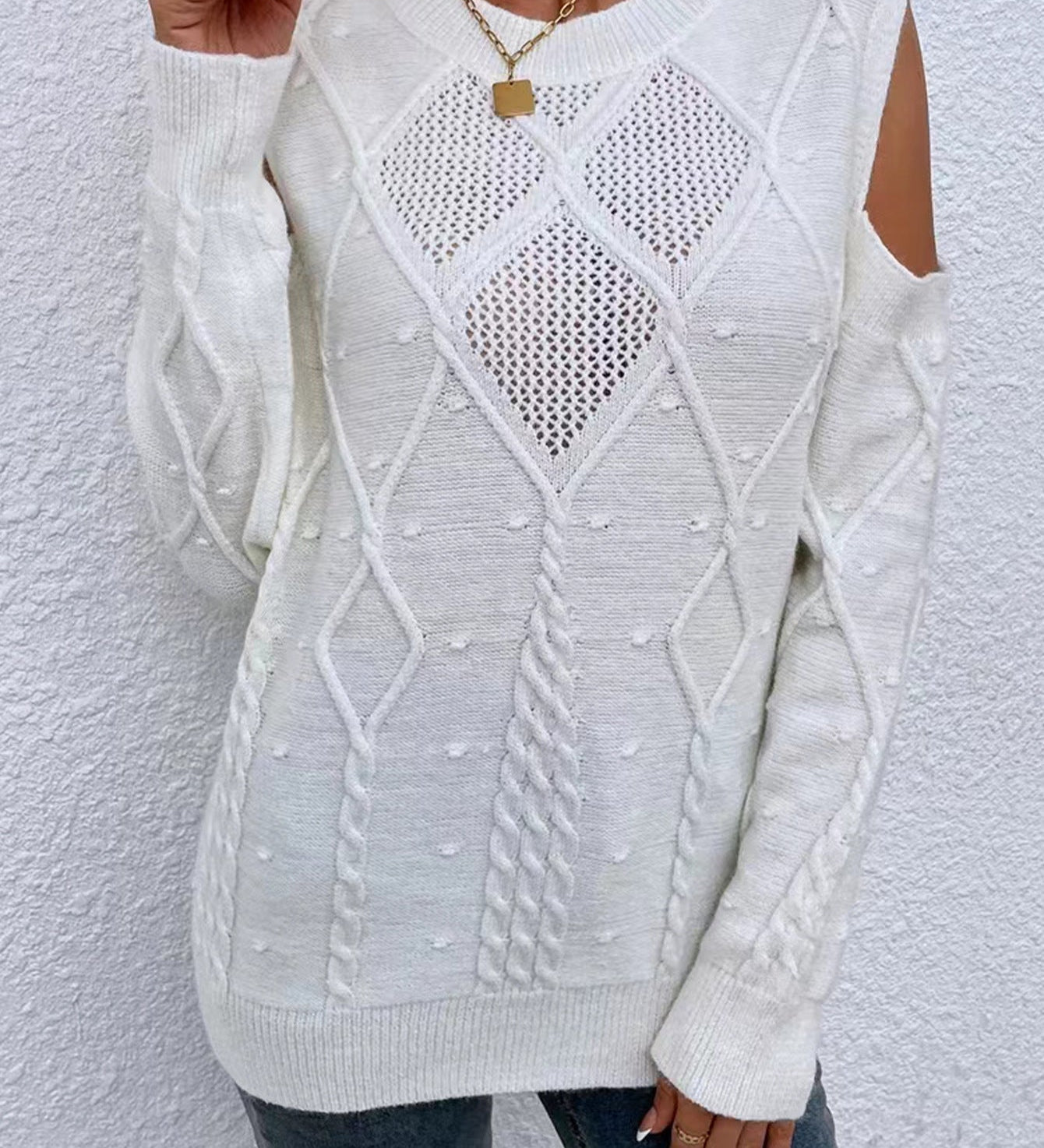 Juliette | Pull Torsade Schulterfrei