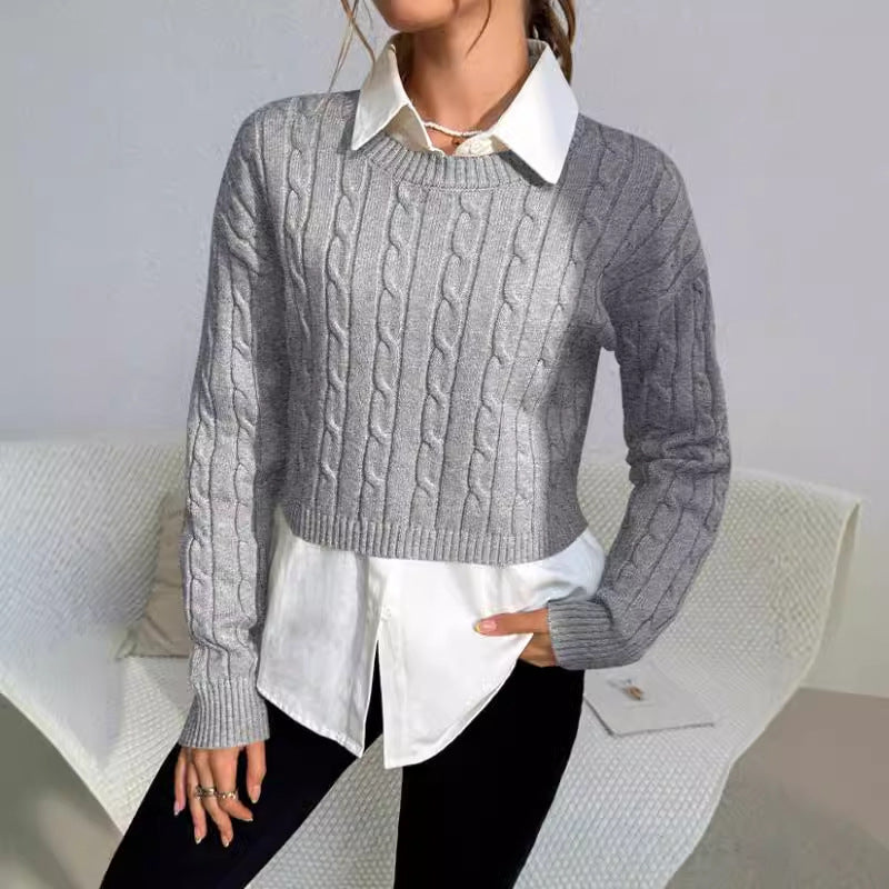 Oceane | Kurzer Zopfpullover