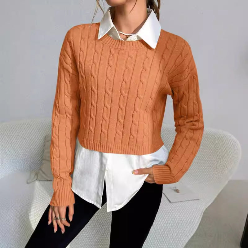 Oceane | Kurzer Zopfpullover