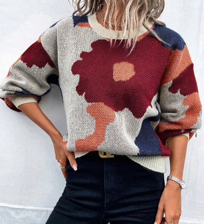 Margot | Pullover mit floralem Muster für Damen