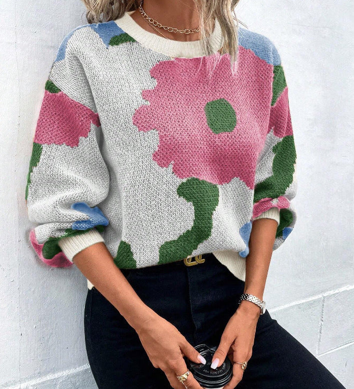 Margot | Pullover mit floralem Muster für Damen