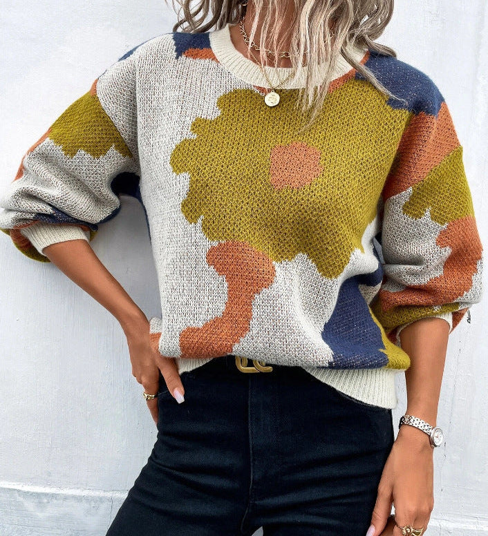 Margot | Pullover mit floralem Muster für Damen