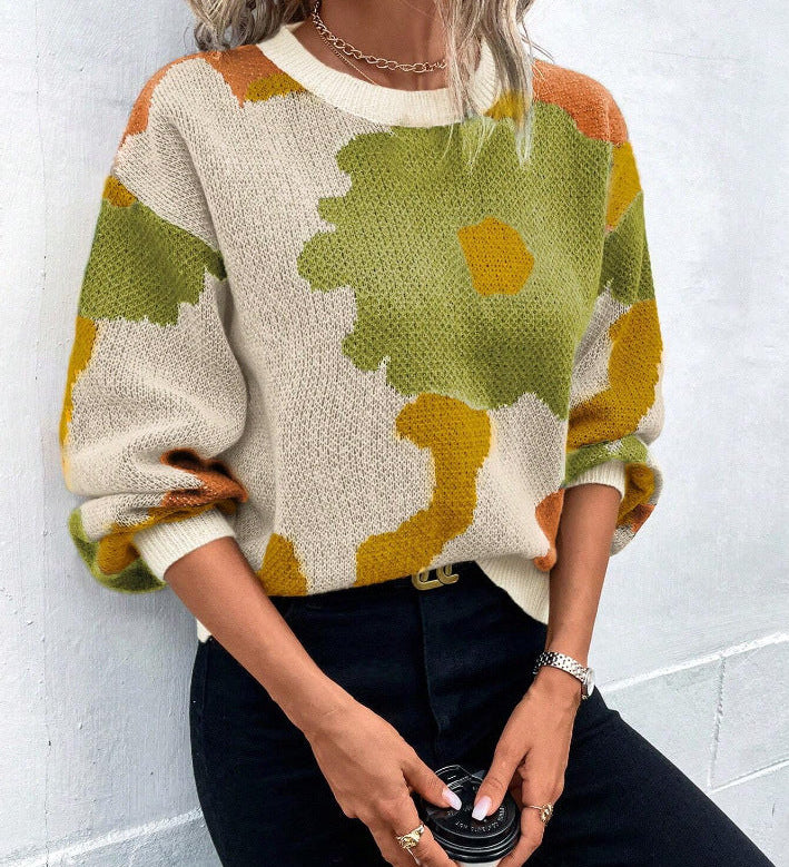 Margot | Pullover mit floralem Muster für Damen